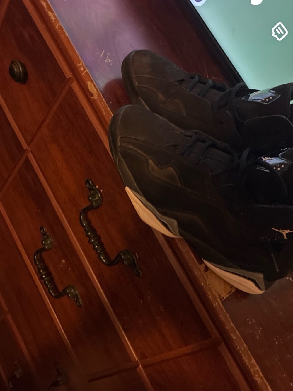 Black and white Jordan 7